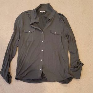 Large lucky brand green button down